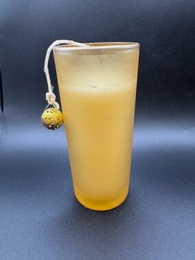 VTG Pier 1 Sugar Sprinkled Spice Tall Votive Candle Yellow NWT